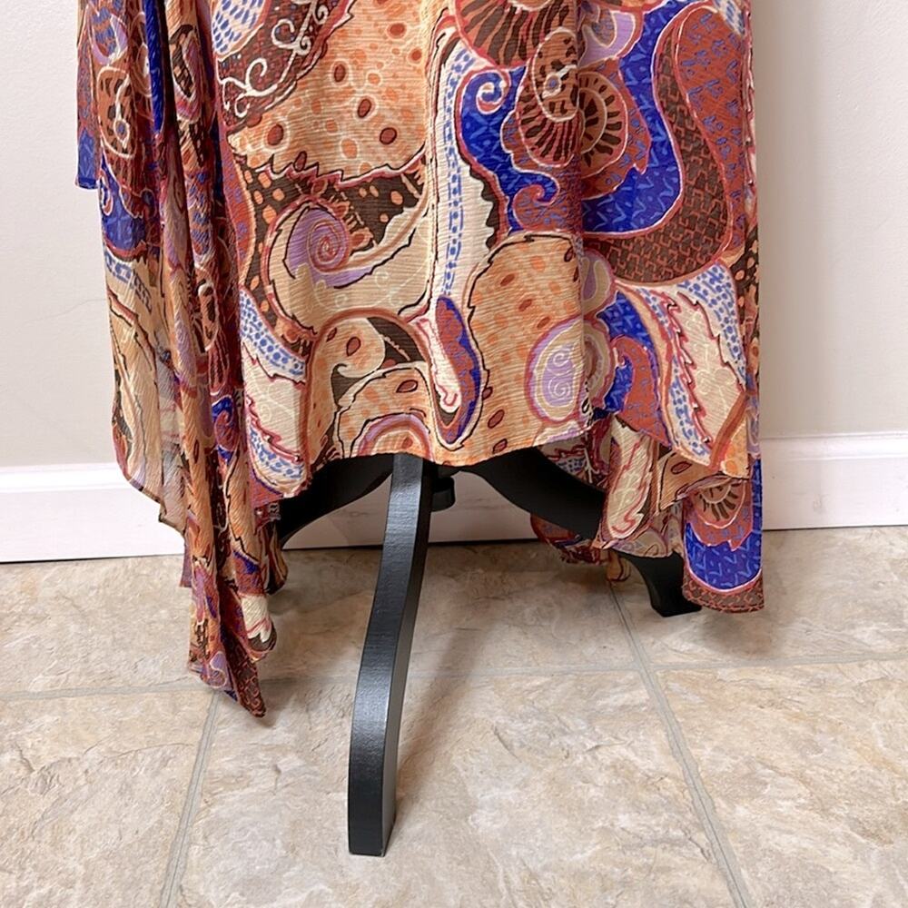 A.L.C. Lucia silk smocked waist asymmetrical hem dress - Picture 5 of 13